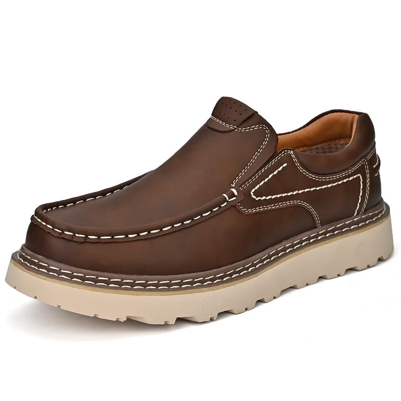 Milo | Men's Chunky Moc Toe Leather Loafers