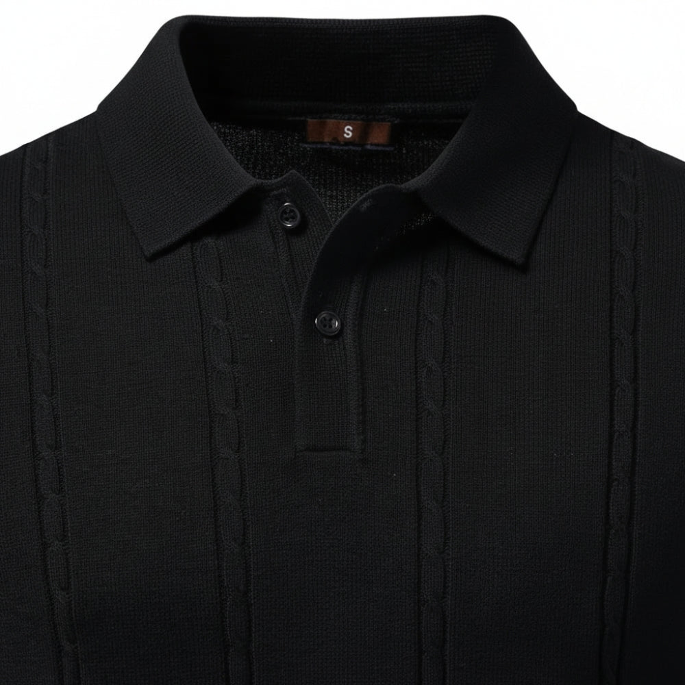 Liam | Men's Breathable Vertical Knit Polo