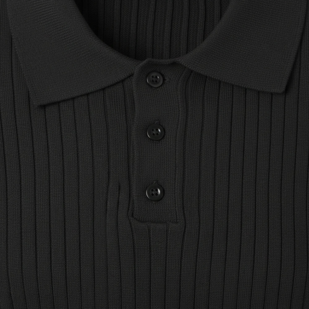 Lucas | Men's Ribbed Knit Short Sleeve Polo