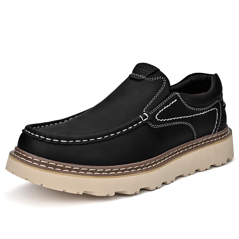 Milo | Men's Chunky Moc Toe Leather Loafers