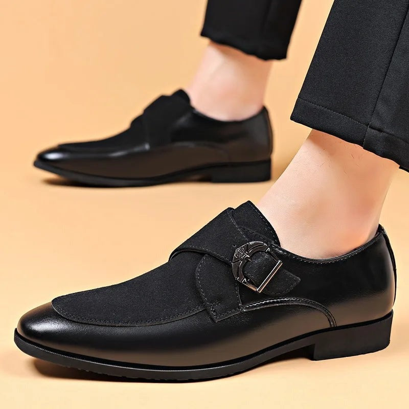 August monk strap shoes - Black