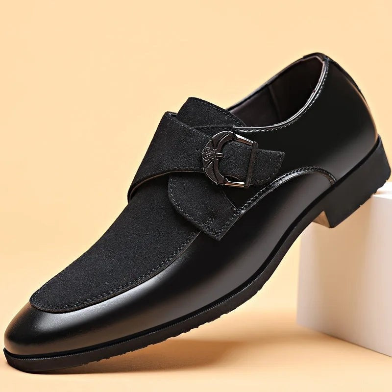 August monk strap shoes - Black