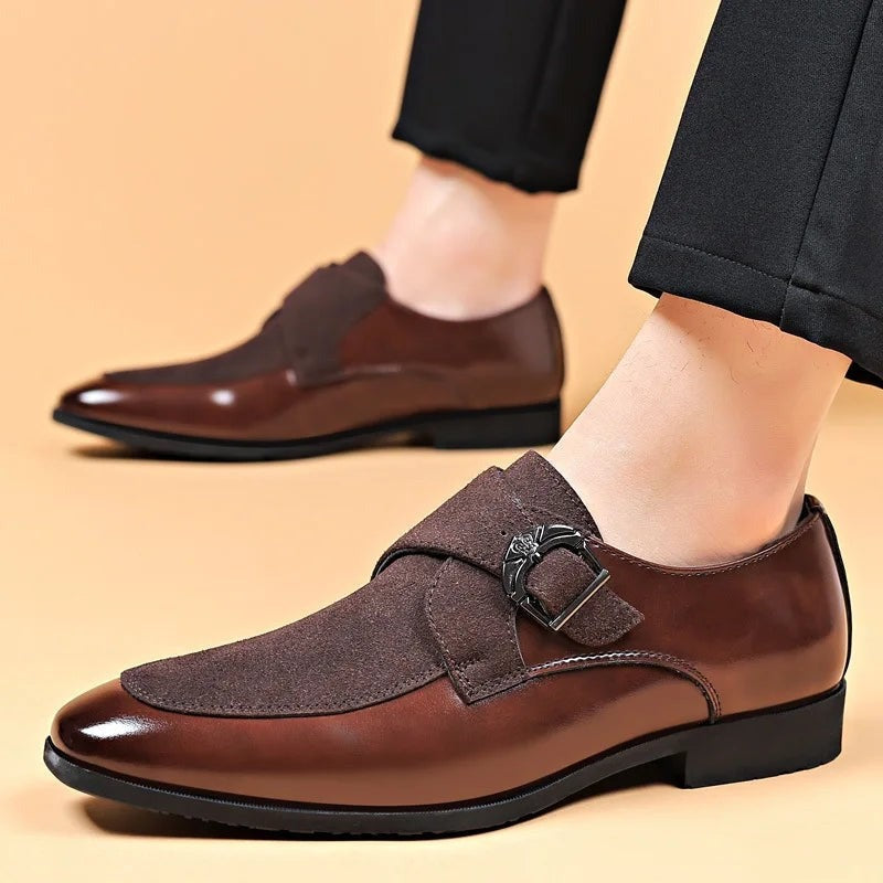 August monk strap shoes - Brown