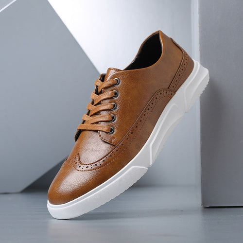 August brogue derby shoes - Camel
