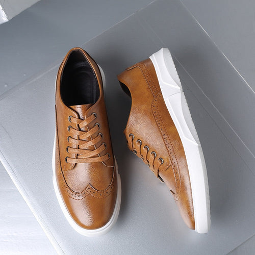 August brogue derby shoes - Camel