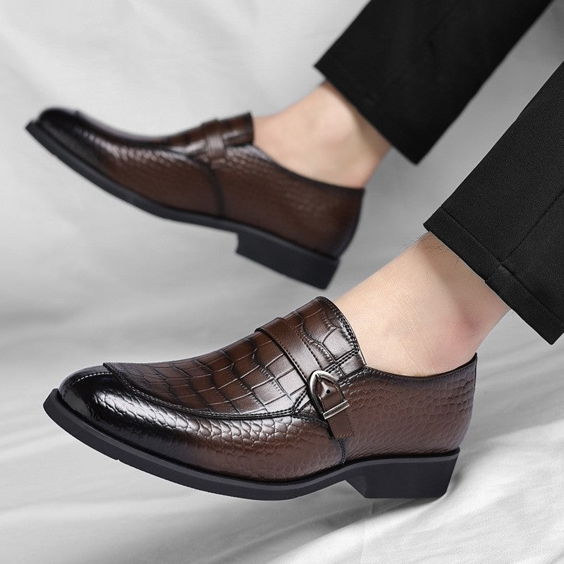 August leather dress shoes - Brown on foot