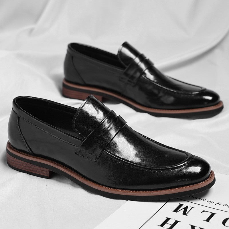 August leather loafers - Black detail
