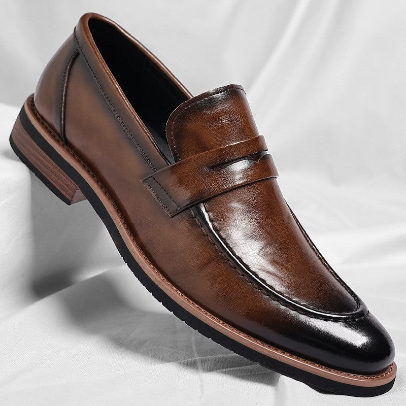 August leather loafers - Brown