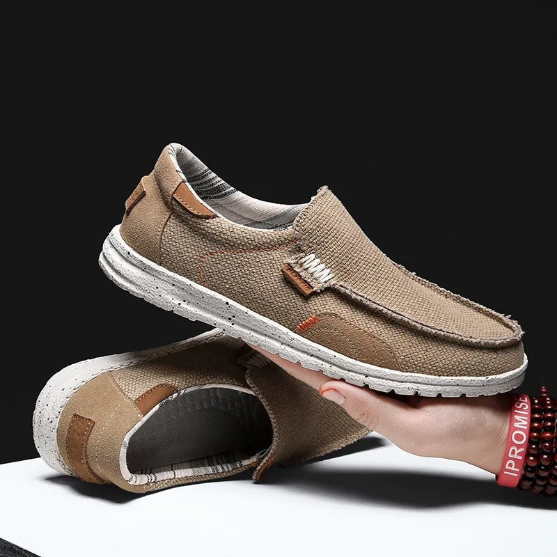Dan canvas slip on shoes - Khaki