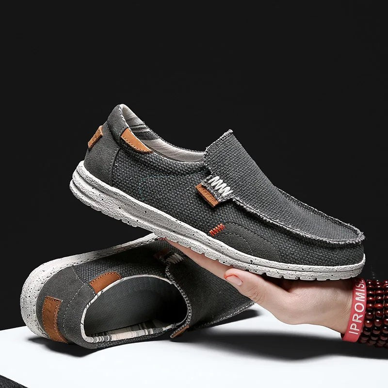 Dan canvas slip on shoes - Gray
