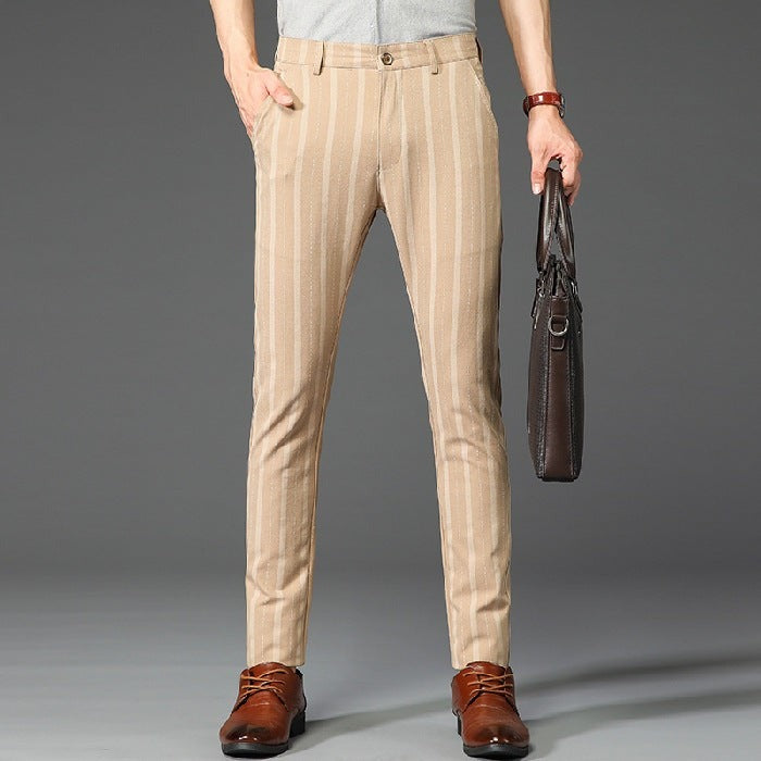 Blake pinstripe dress pants - Khaki detail