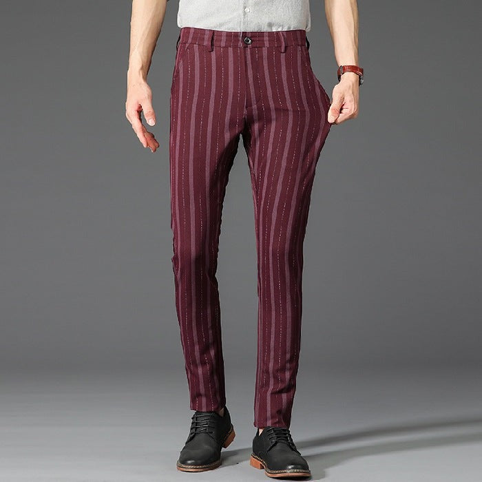Blake pinstripe dress pants - Red