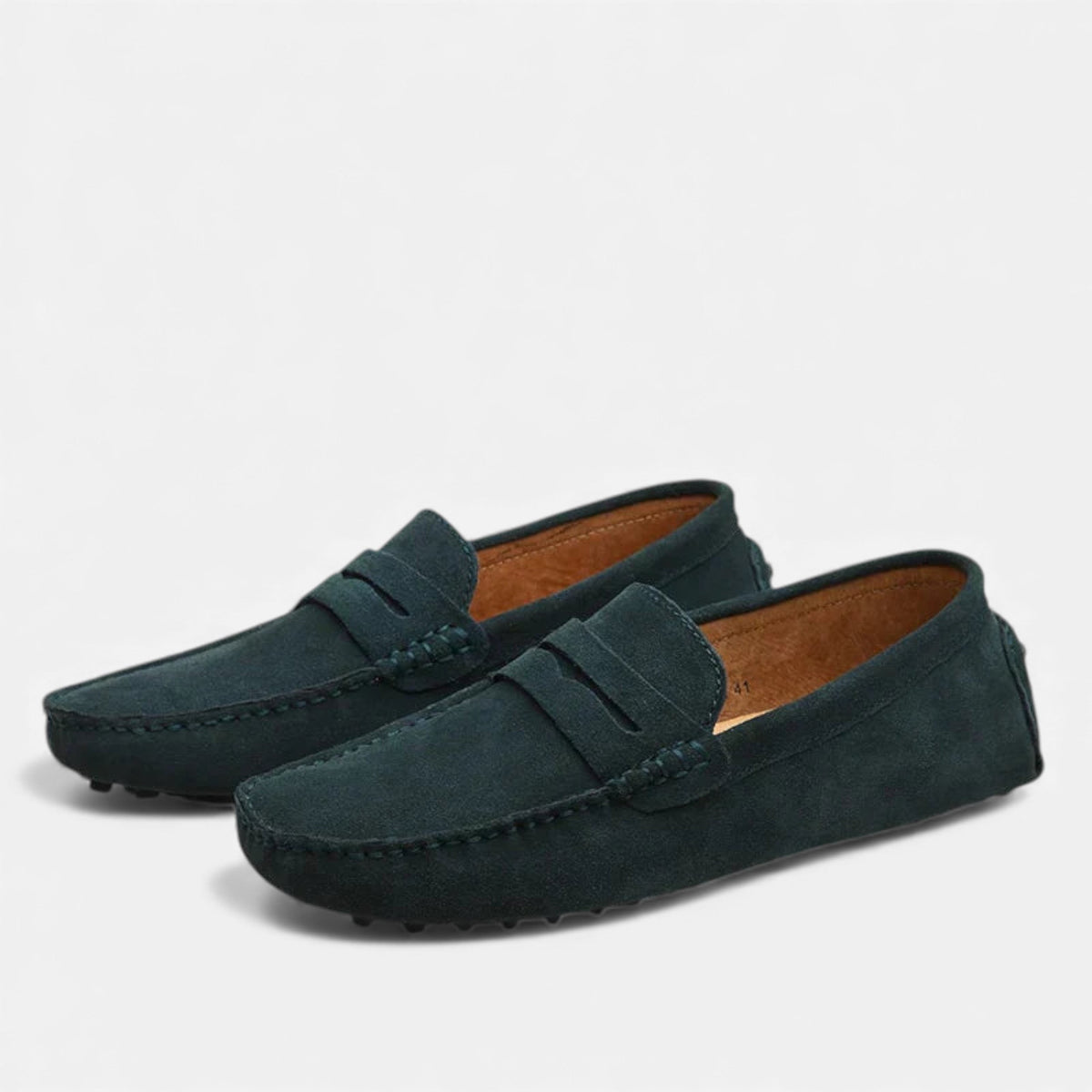 dark green-driving shoes