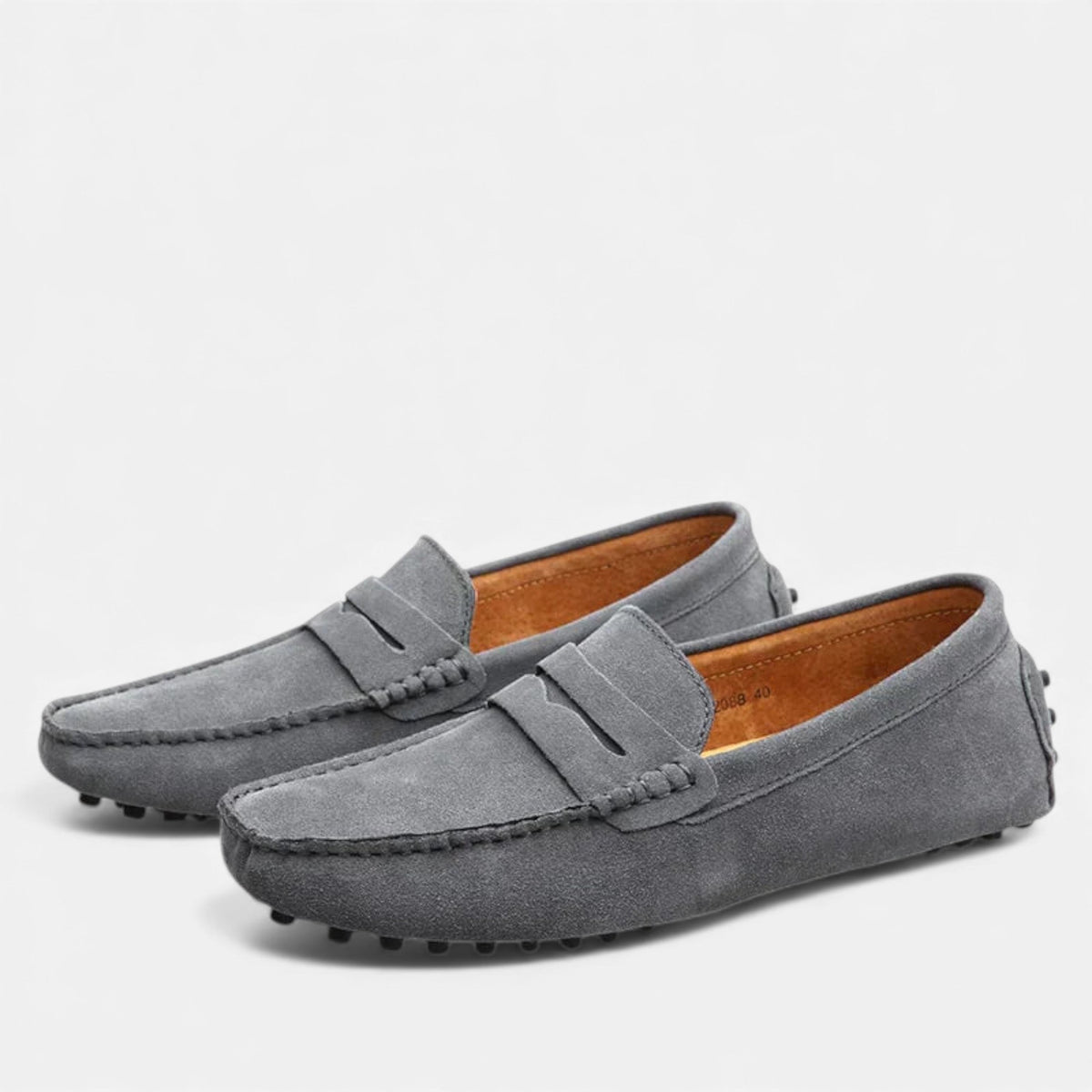 gray-driving shoes