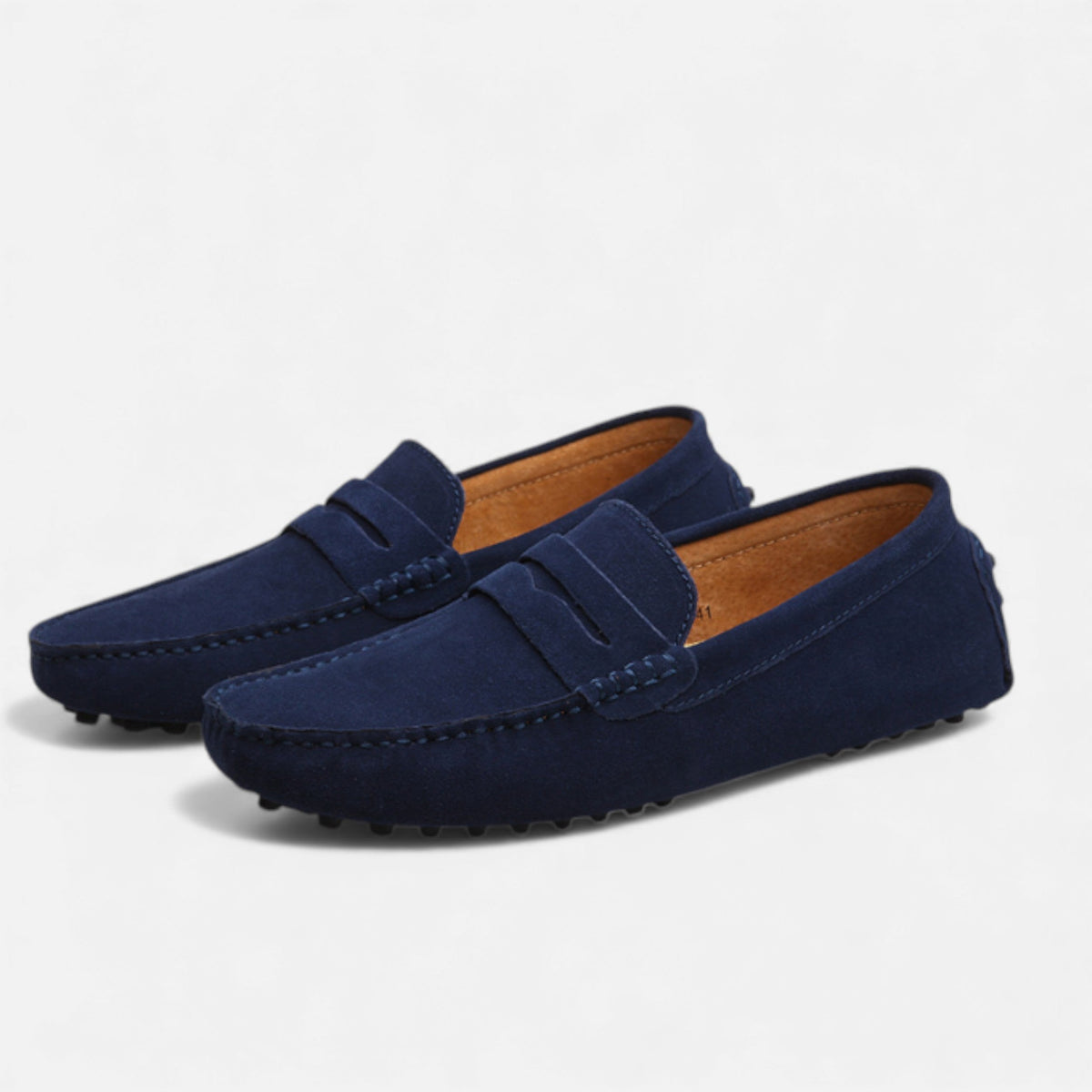 navy-driving shoes