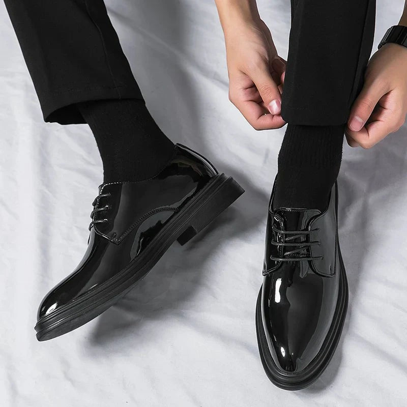 black patent-dress shoes