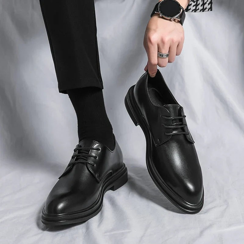 matte black-dress shoes
