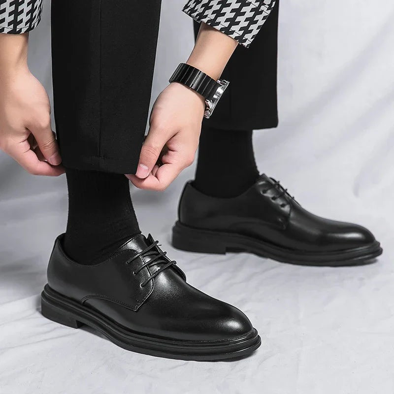 matte black-dress shoes