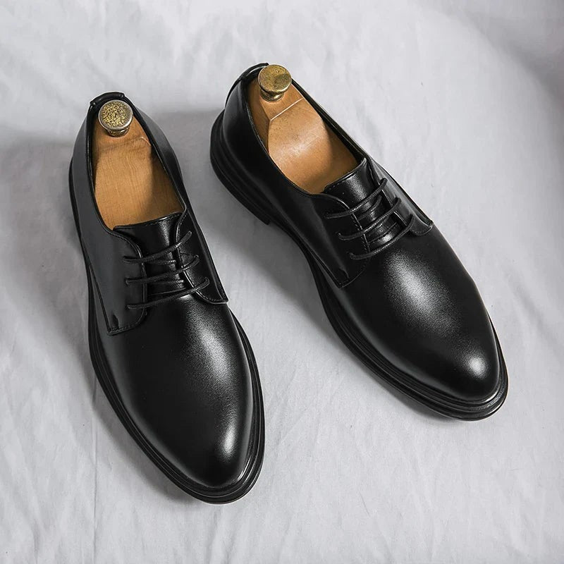 matte black-dress shoes