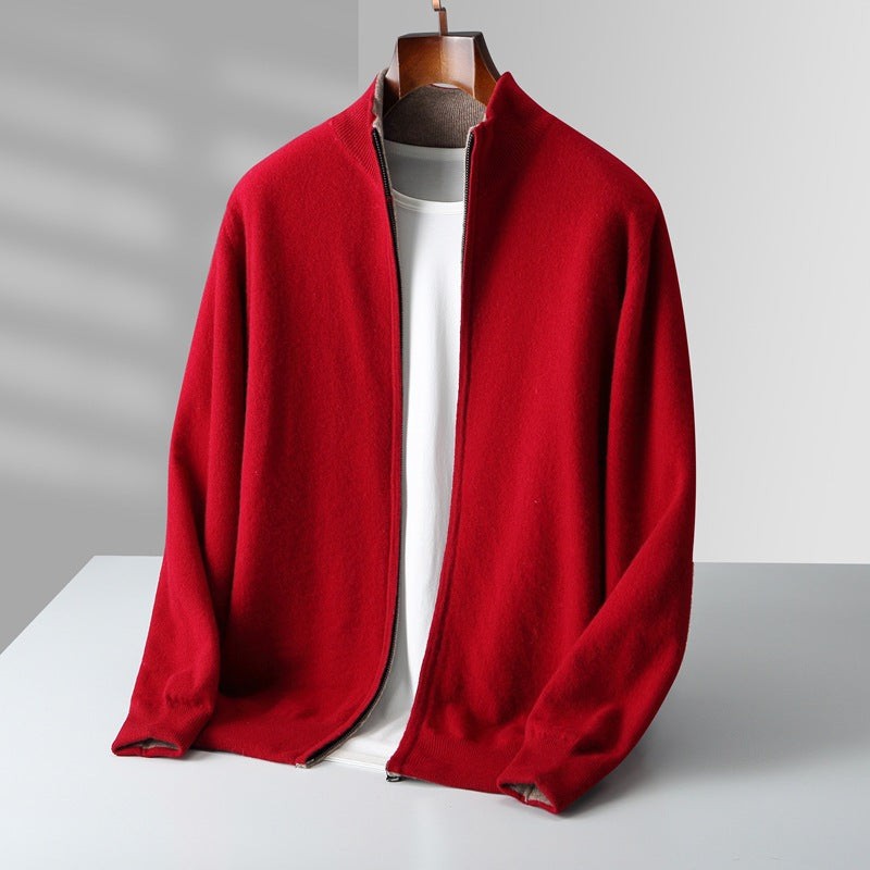 red-cardigan