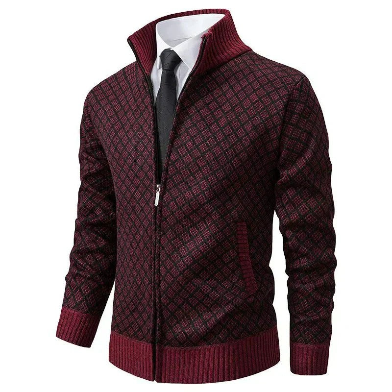 red-cardigan