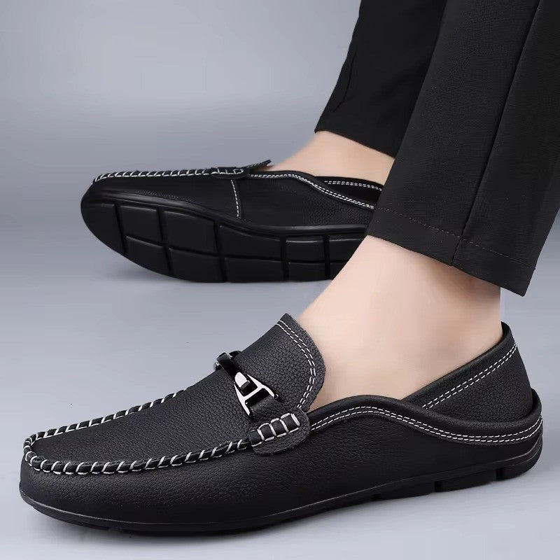 black-driving shoes