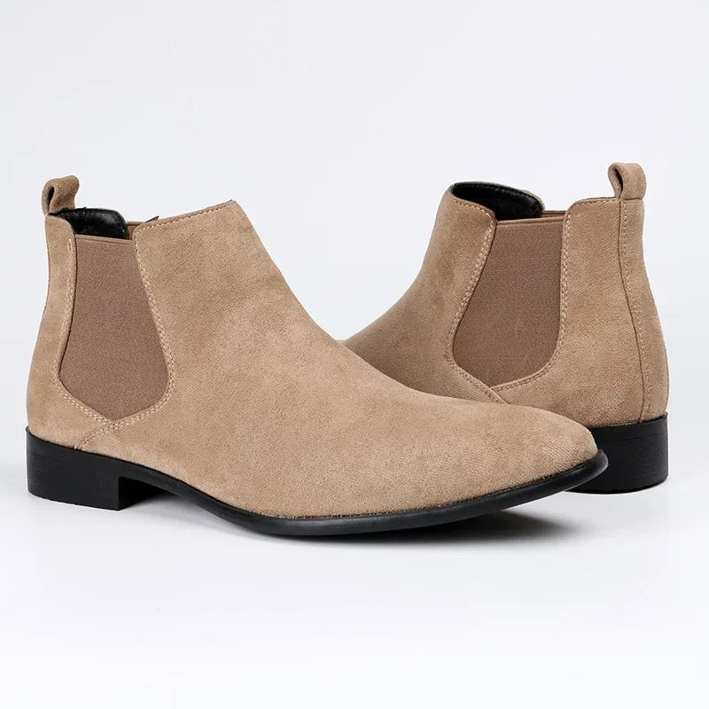 beige-chelsea boots