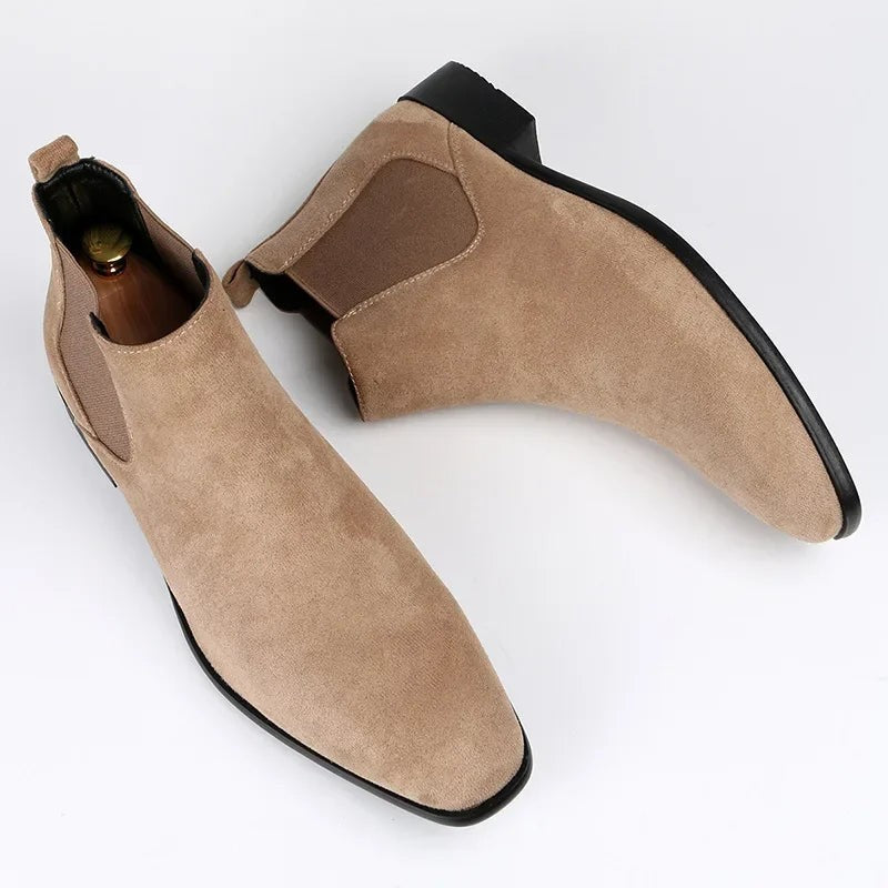 beige-chelsea boots