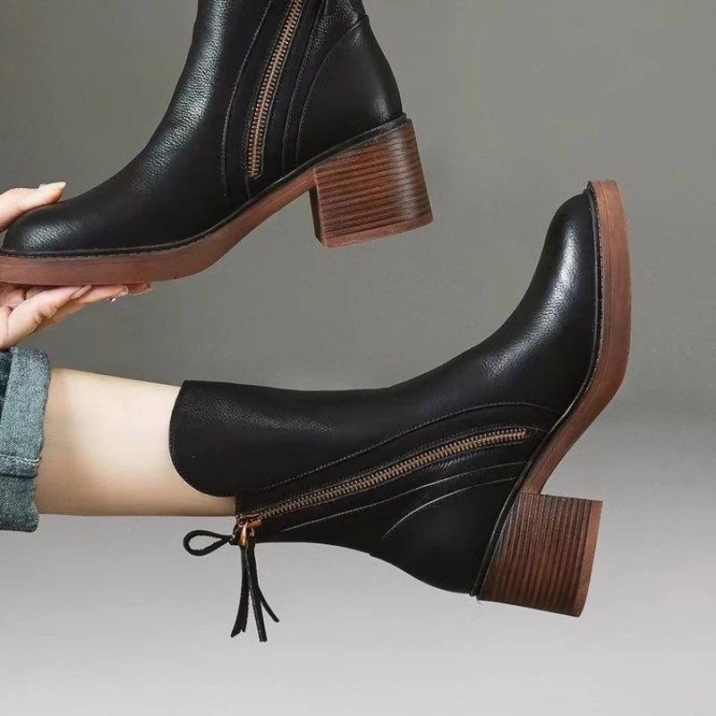 black-ankle boots