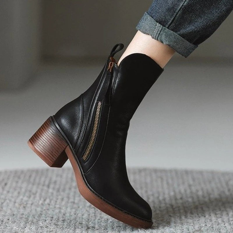 black-ankle boots