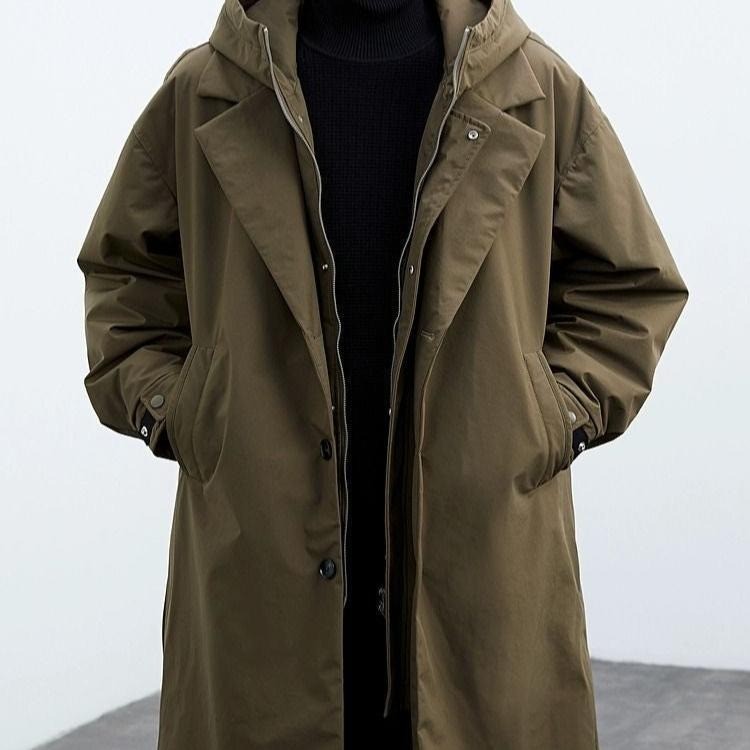 army green-trench coat
