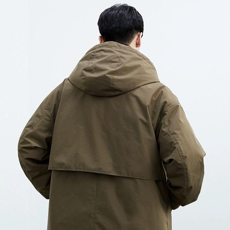 army green-trench coat