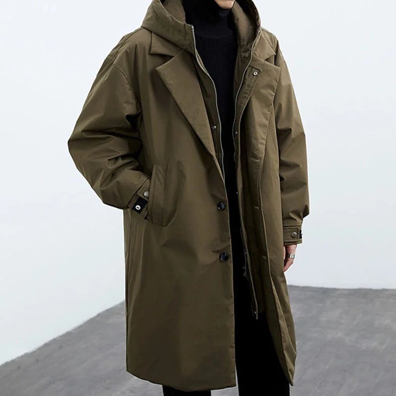 army green-trench coat
