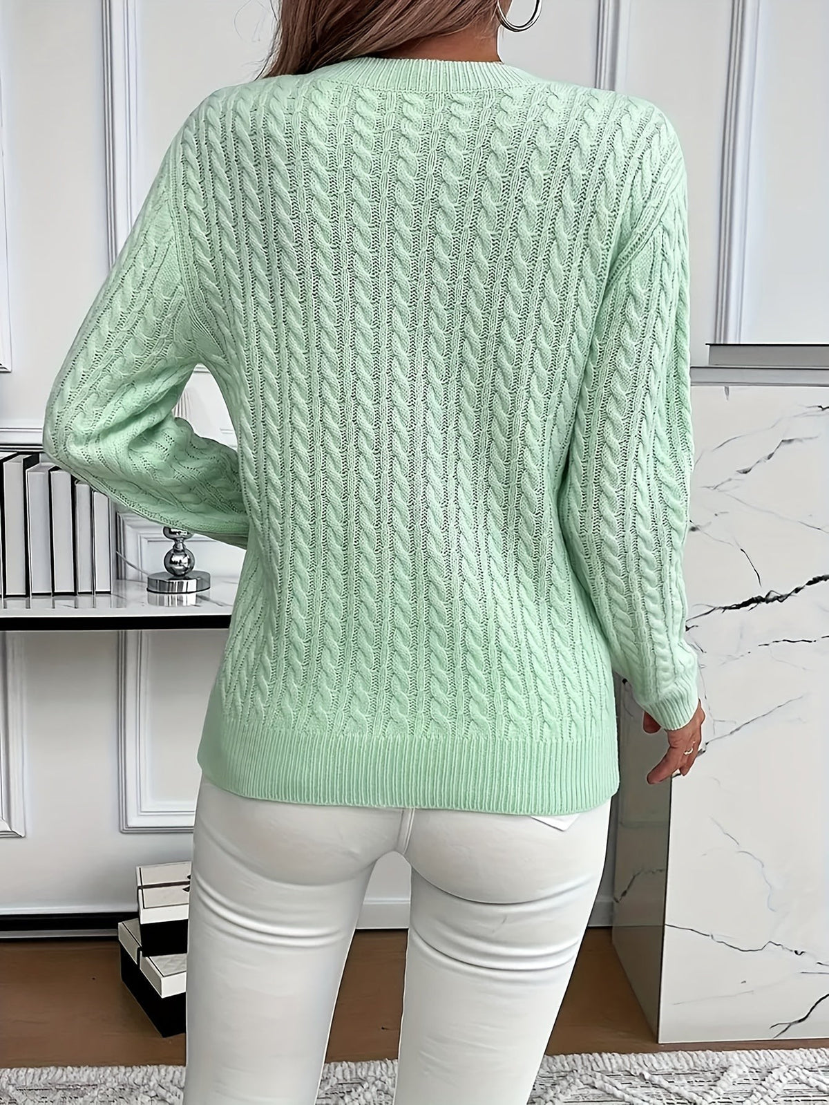 light green-sweater