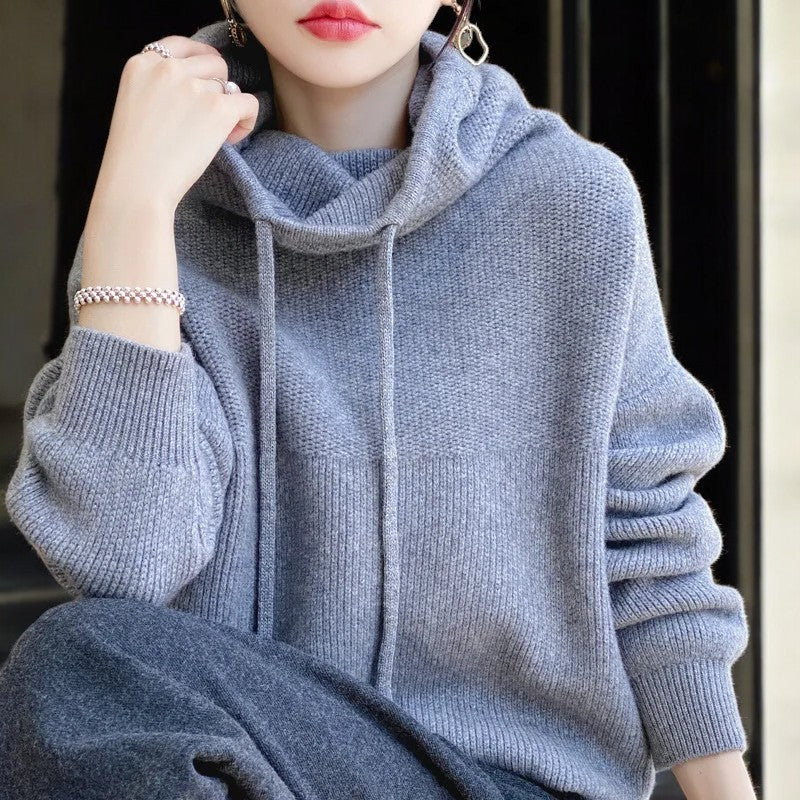 light blue-cowl neck sweater