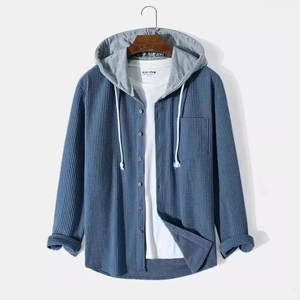 dark blue-shirt jacket