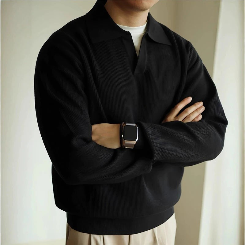 black-polo shirt