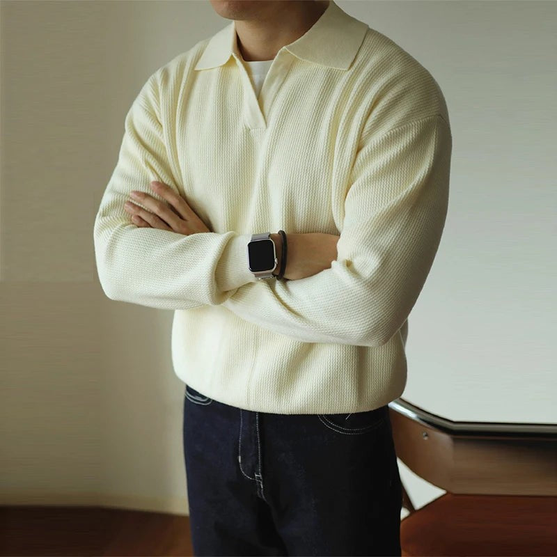 cream-polo shirt