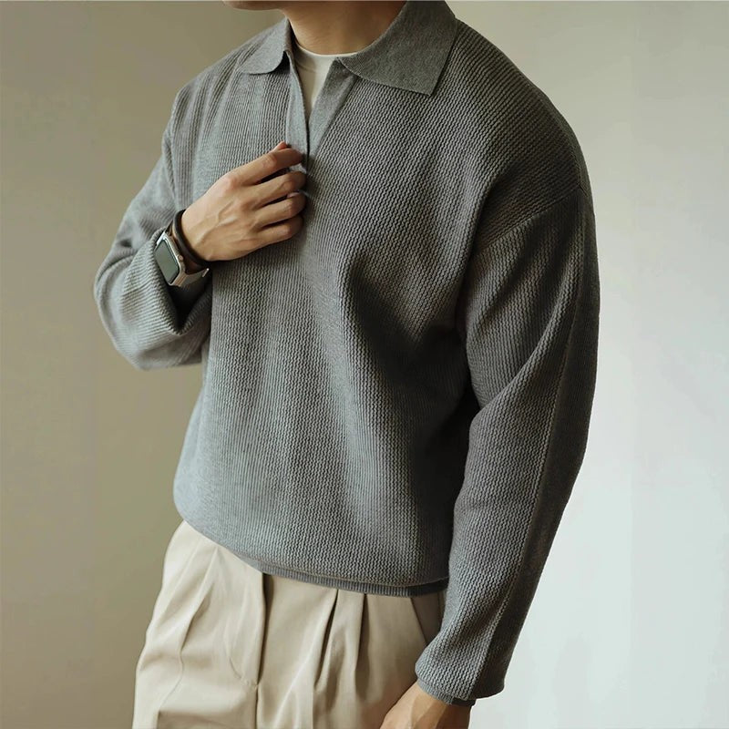 gray-polo shirt