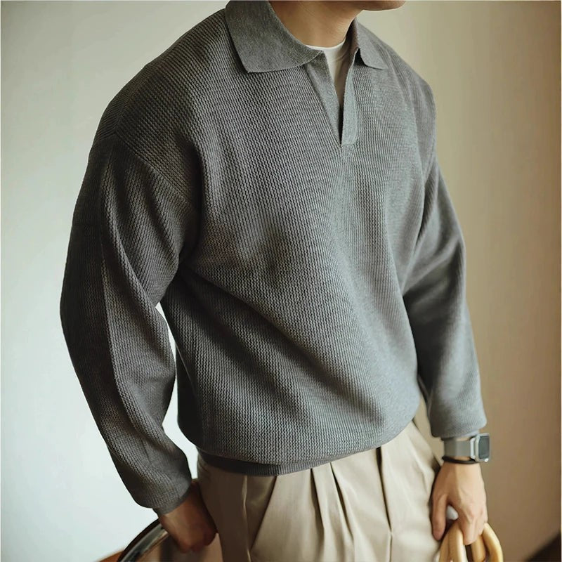 gray-polo shirt