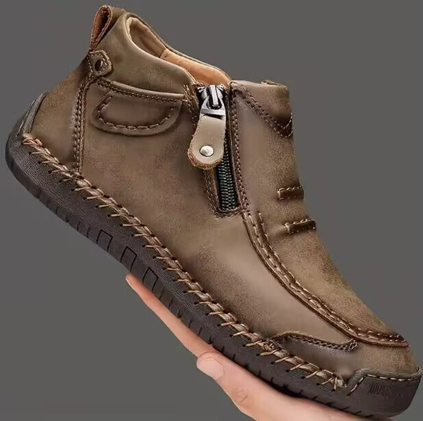 khaki-ankle boots