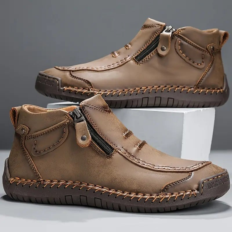 khaki-ankle boots