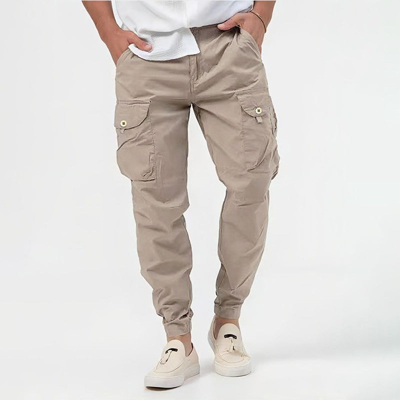 beige-cargo joggers