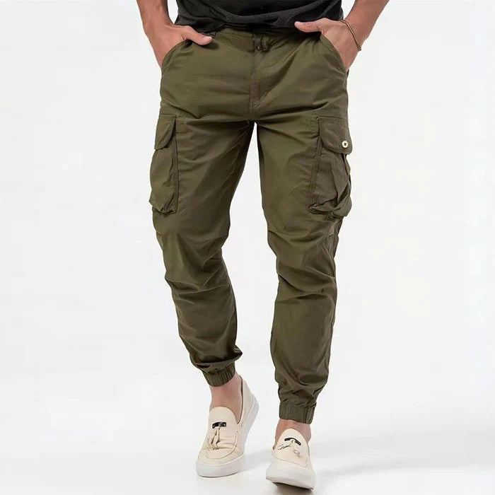 green-cargo joggers