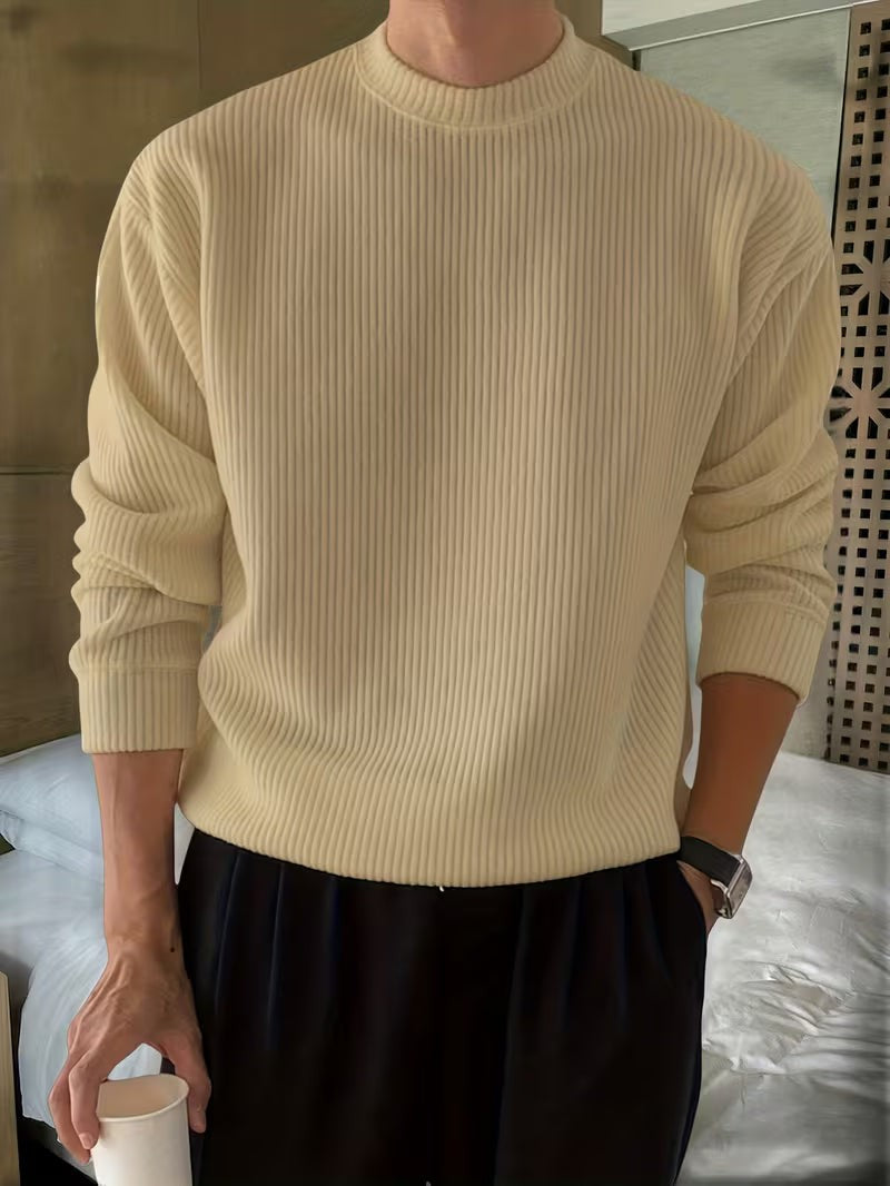 khaki-knit shirt