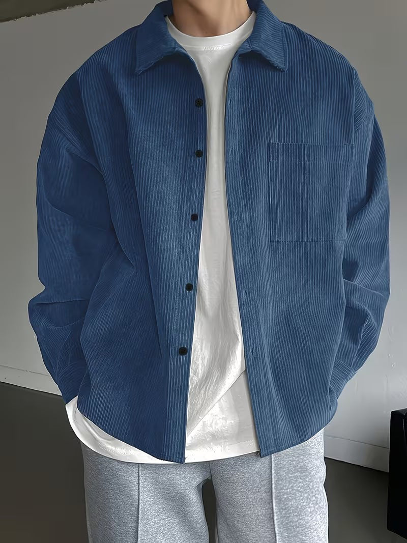 blue-corduroy jacket