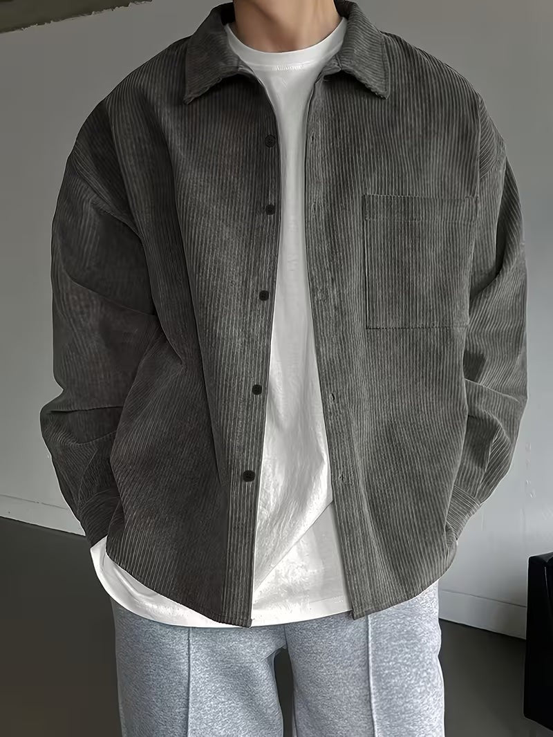 gray-corduroy jacket