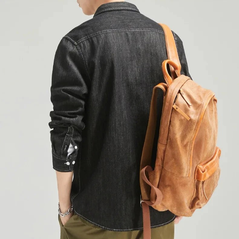 black-denim shirt