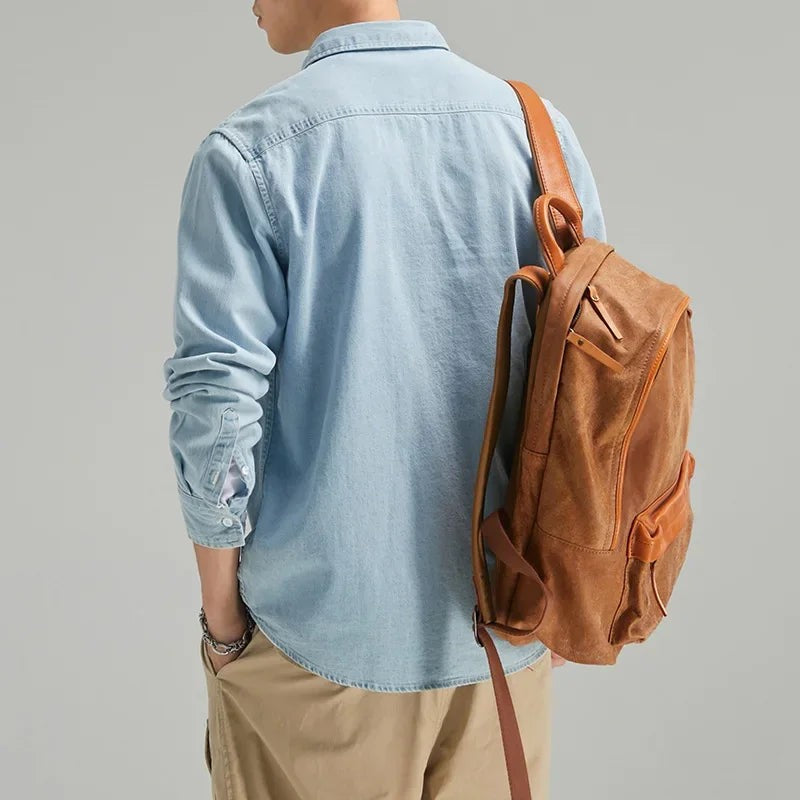 light blue-denim shirt