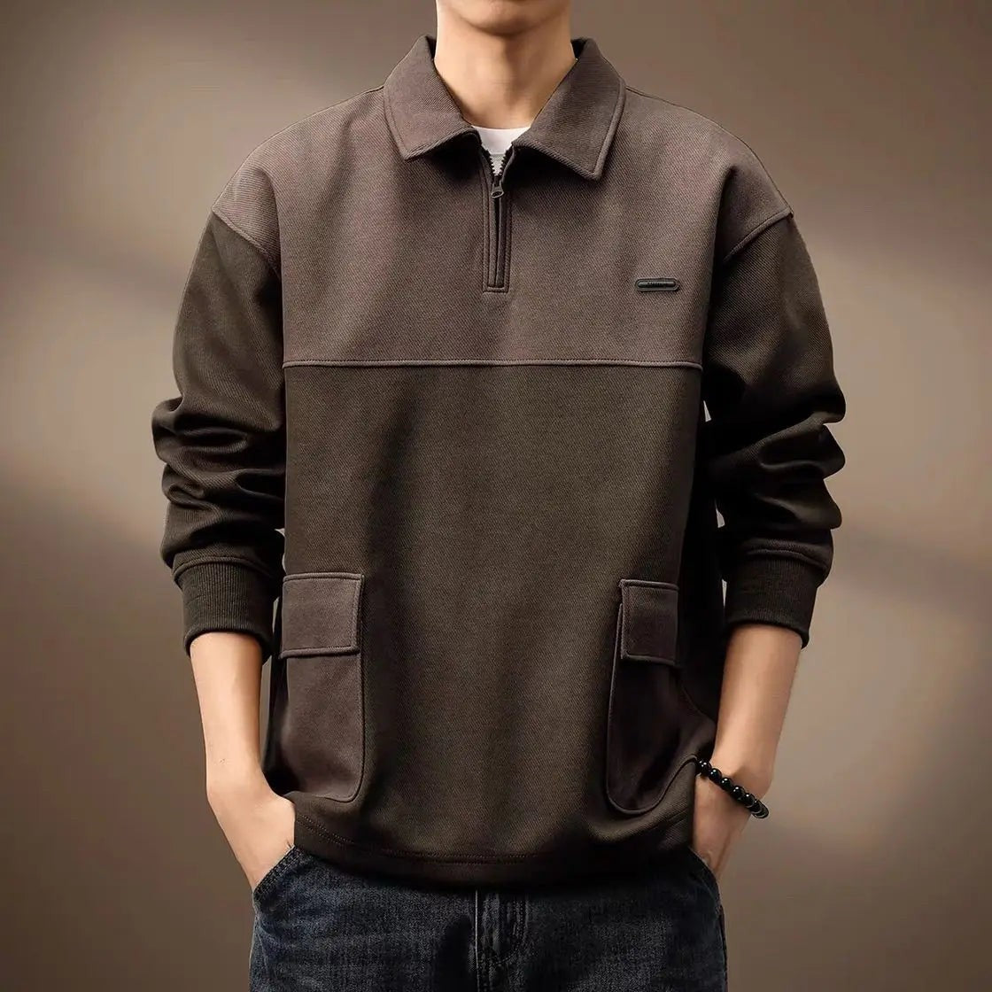 brown-polo shirt